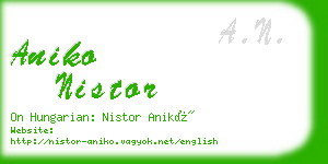 aniko nistor business card